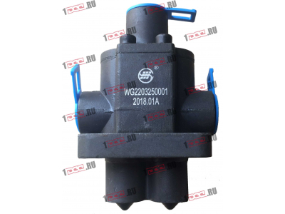 Клапан управления КПП (2 штока+3 отв. под трубки) H3 HOWO (ХОВО) WG2203250001 фото 1 Владикавказ